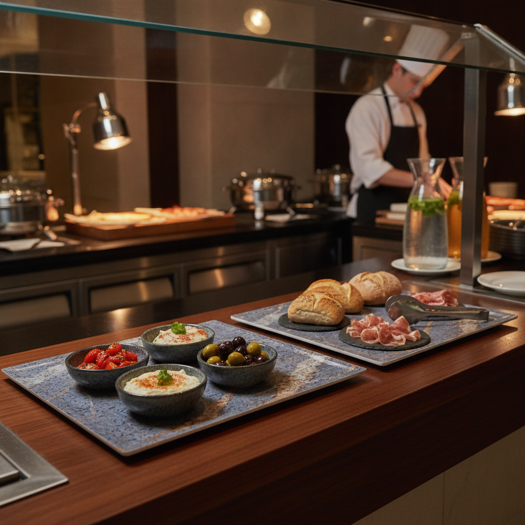 Melamine Rectangular Trays GN 1/2 for Buffet Presentations (Pack of 2)