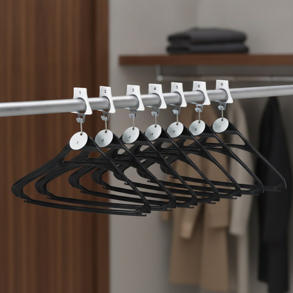 Polypropylene Numbered Cloakroom Hangers for Attended Cloakrooms (Pack of 100)