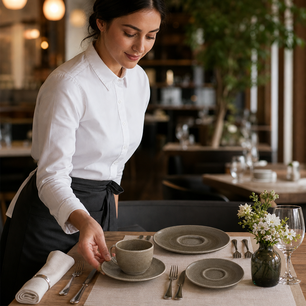 Saucers inch 6 1/4 Vitrified Porcelain for Table Settings (Pack of 12)