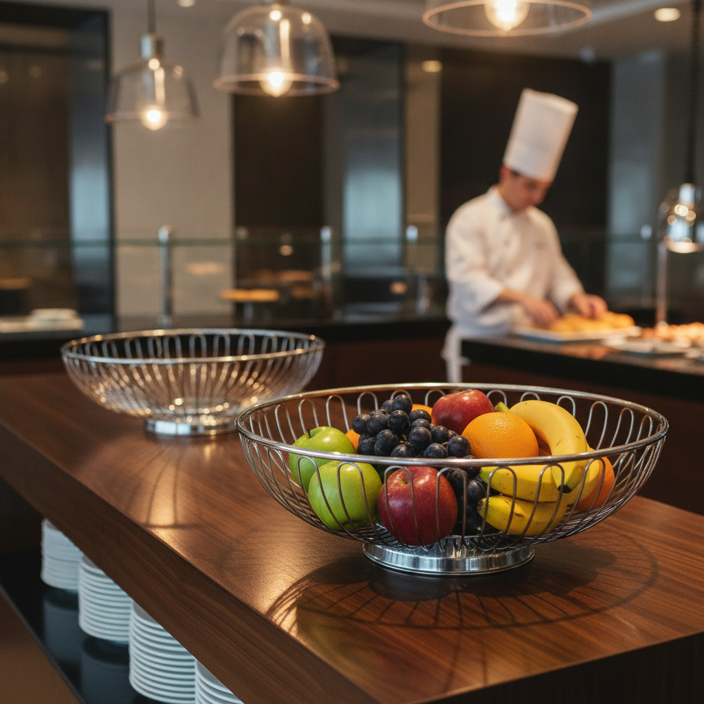 Stainless Steel Wire Display Bowl 255mm for Buffet Services