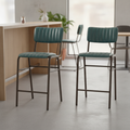Metal Vintage Teal Stacking Bar Stools 1000mm for Restaurants & Cafés (Pack of 2)