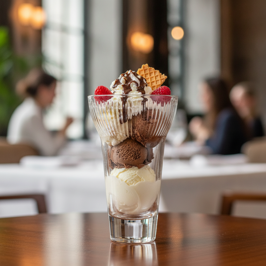 Clear Glass Dessert Dish 220ml for Serving Sundaes (Pack of 6)