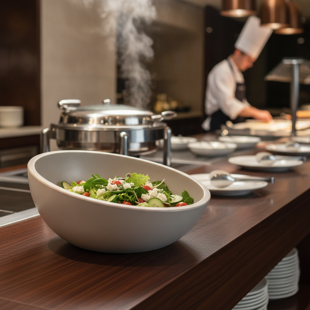 Melamine Sloping Bowl 300mm for Buffet Service