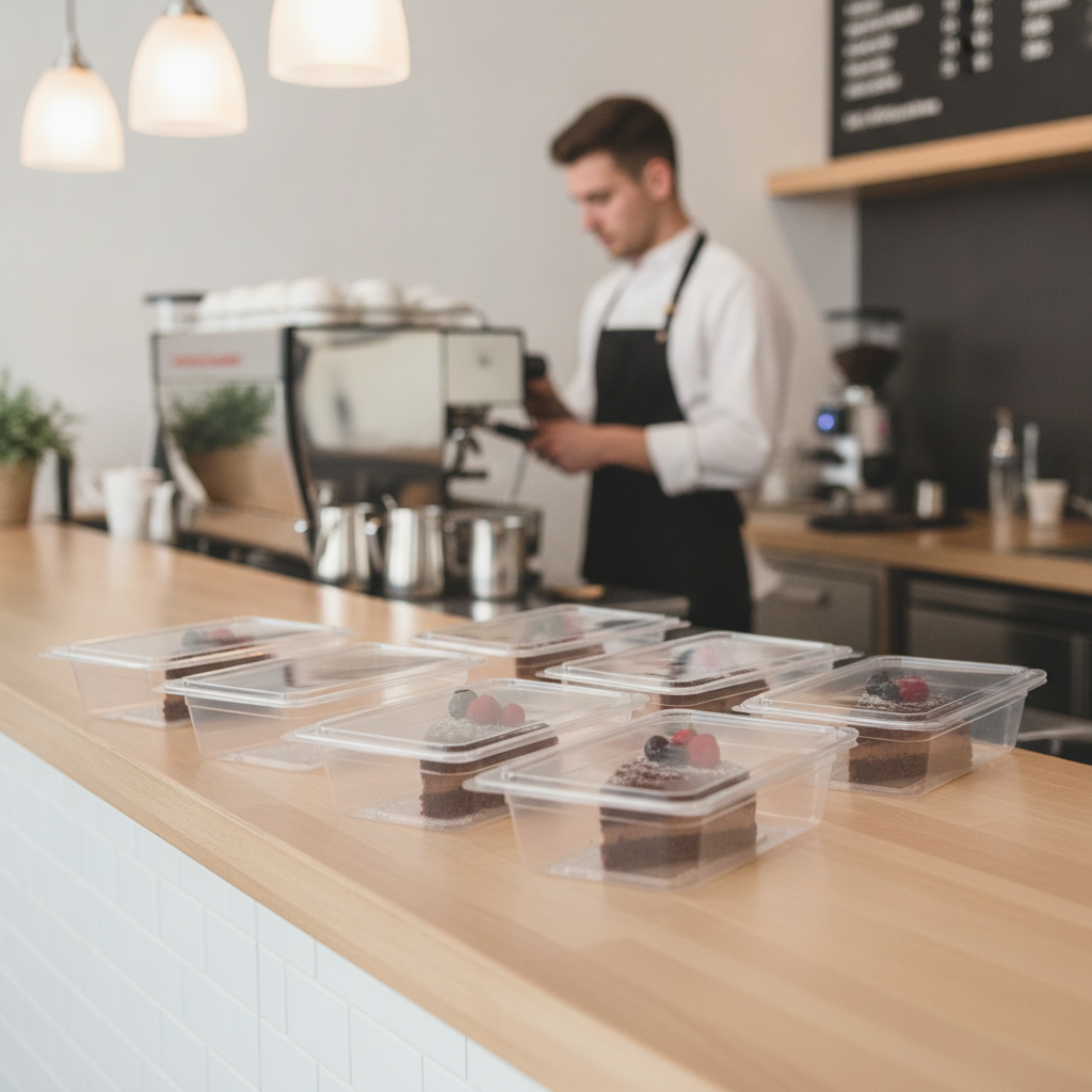 Clear rPET Gateaux Slice Boxes 120ml for Bakeries & Cafés (Pack of 500)