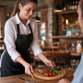 Acacia Wood Round Plate 250mm for Country Pubs & Cafés