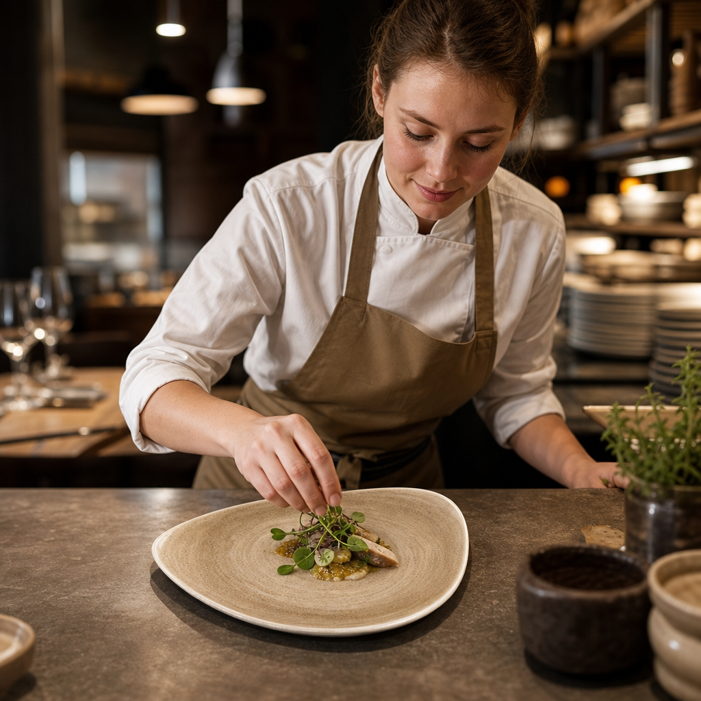 Triangle Plate 229mm Taupe Porcelain for Restaurants & Cafés (Pack of 12)