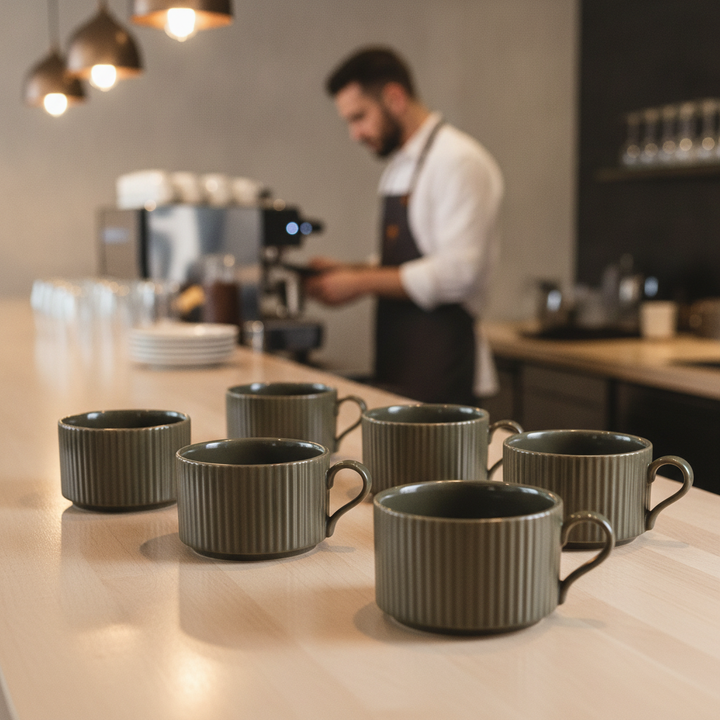 Porcelain Cappuccino Cups 200ml for Hospitality (Pack of 6)