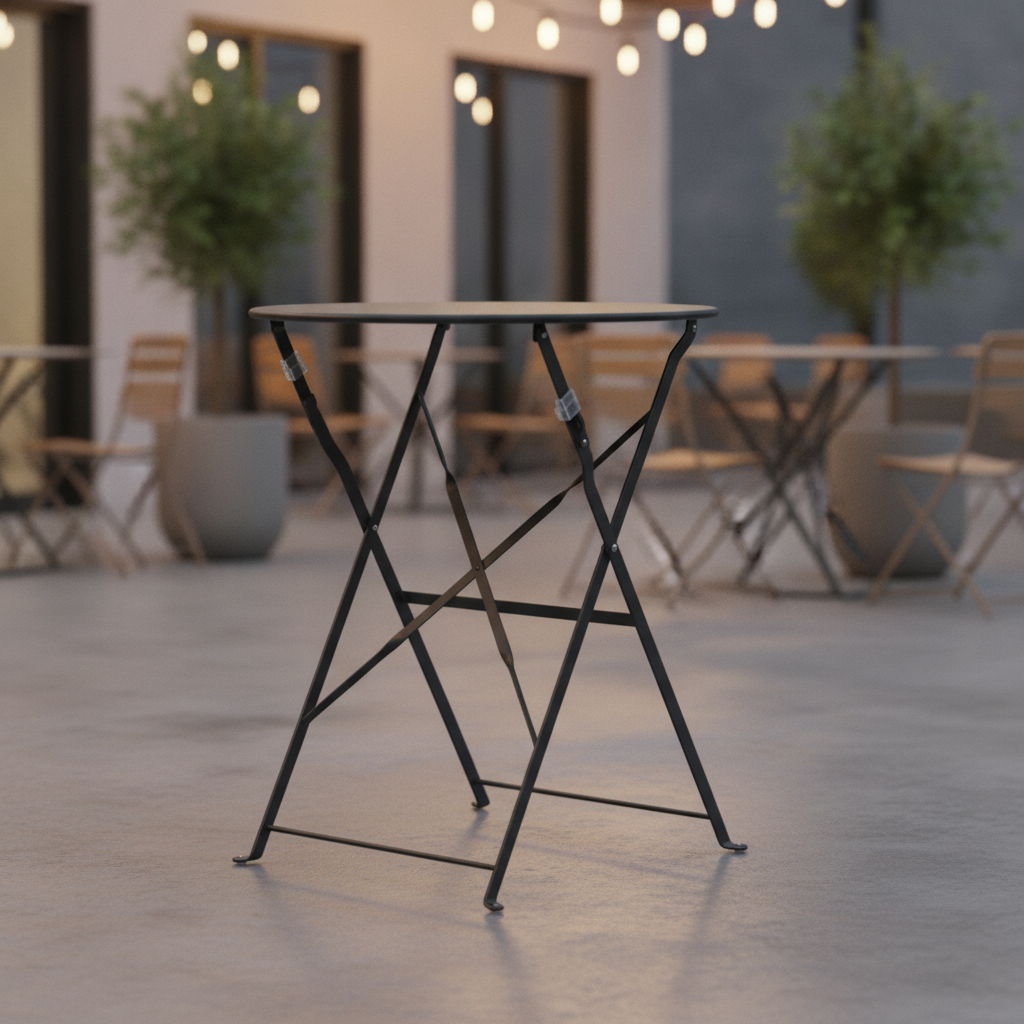 Powder Coated Steel Round Table 600mm for Indoor & Outdoor Use