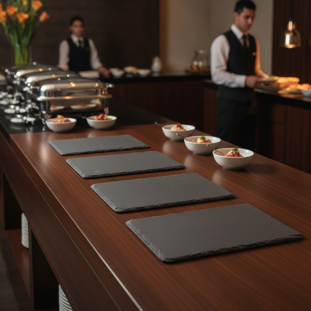 Slate Serving Boards 325x265mm for Buffet Displays (Pack of 5)
