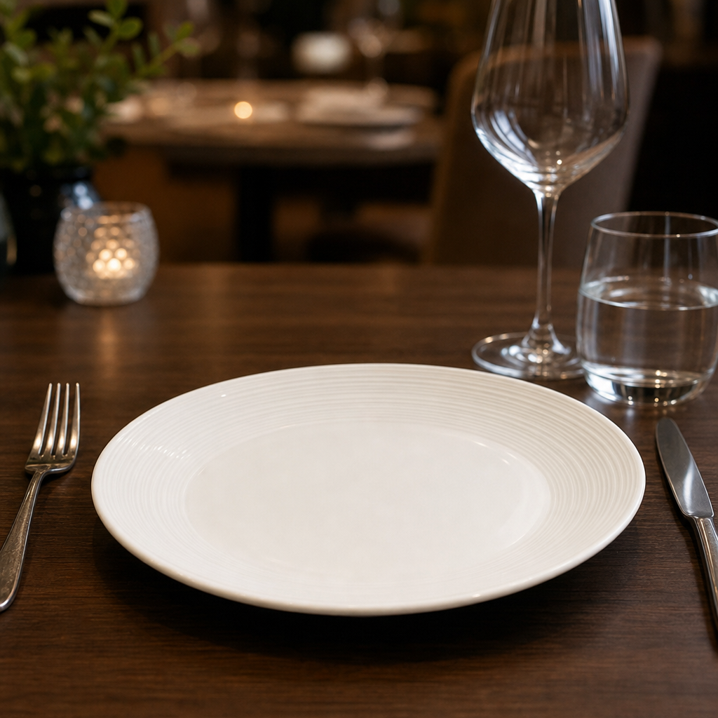 Coupe Plates 202.5mm Porcelain for Elegant Dining (Pack of 12)