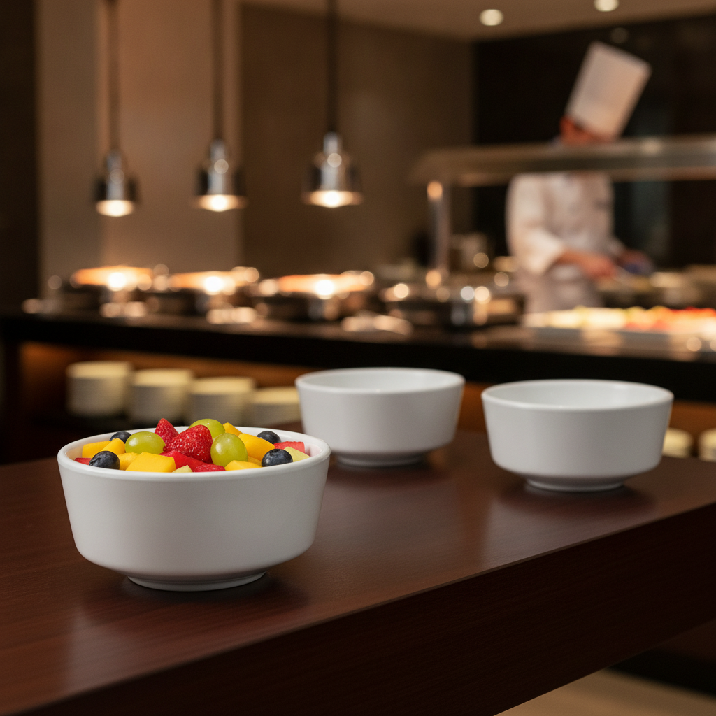 Melamine Bowl 205mm for Buffet Displays