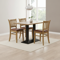 Rubber Wood Dining Table with 4 Chairs 750mm for Home & Office