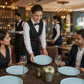 Walled Plates 280mm Vitrified Ceramic for Dining Tables (Pack of 6)