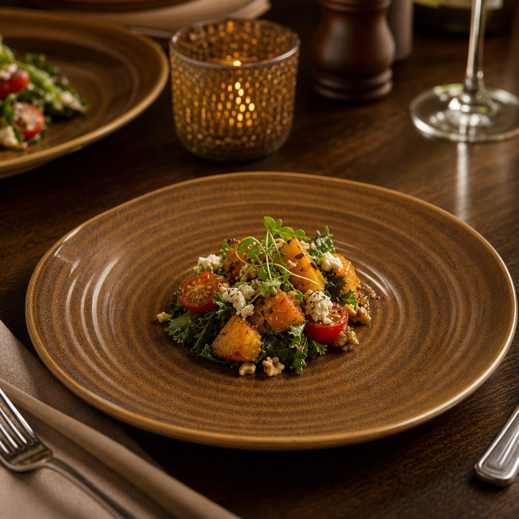Starter Plates Reactive Glaze Stoneware for Hearty Dishes (Pack of 6)