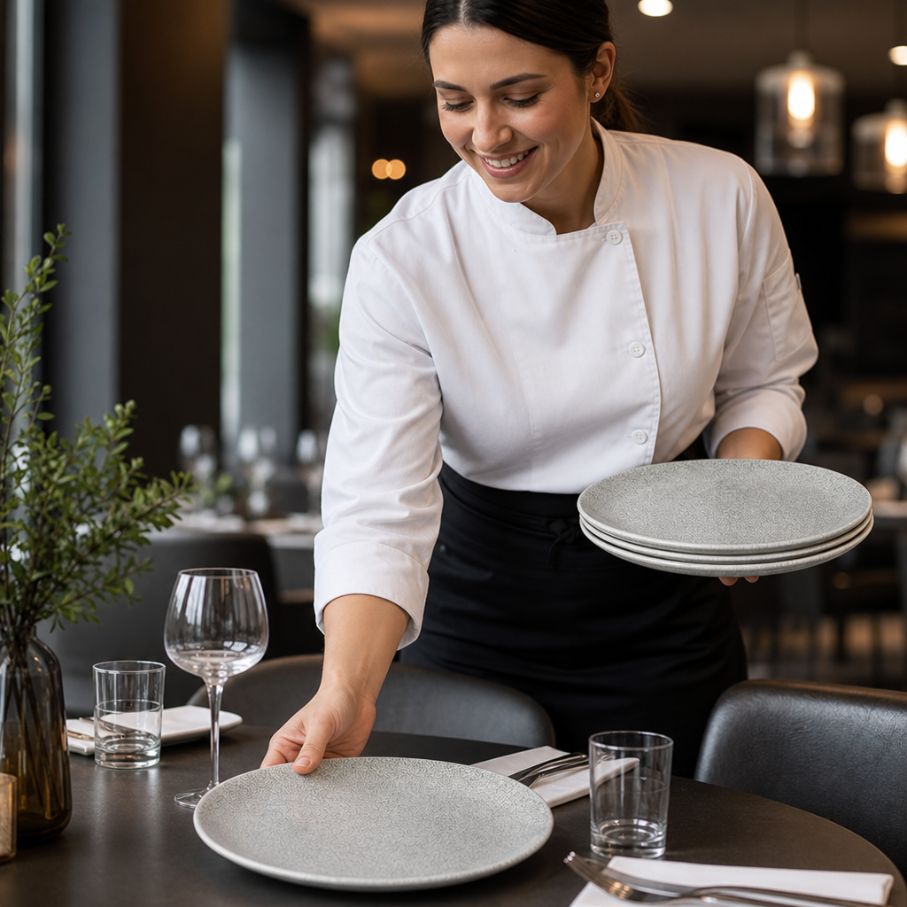 Coupe Plates 300mm Porcelain for Restaurants & Cafés (Pack of 12)