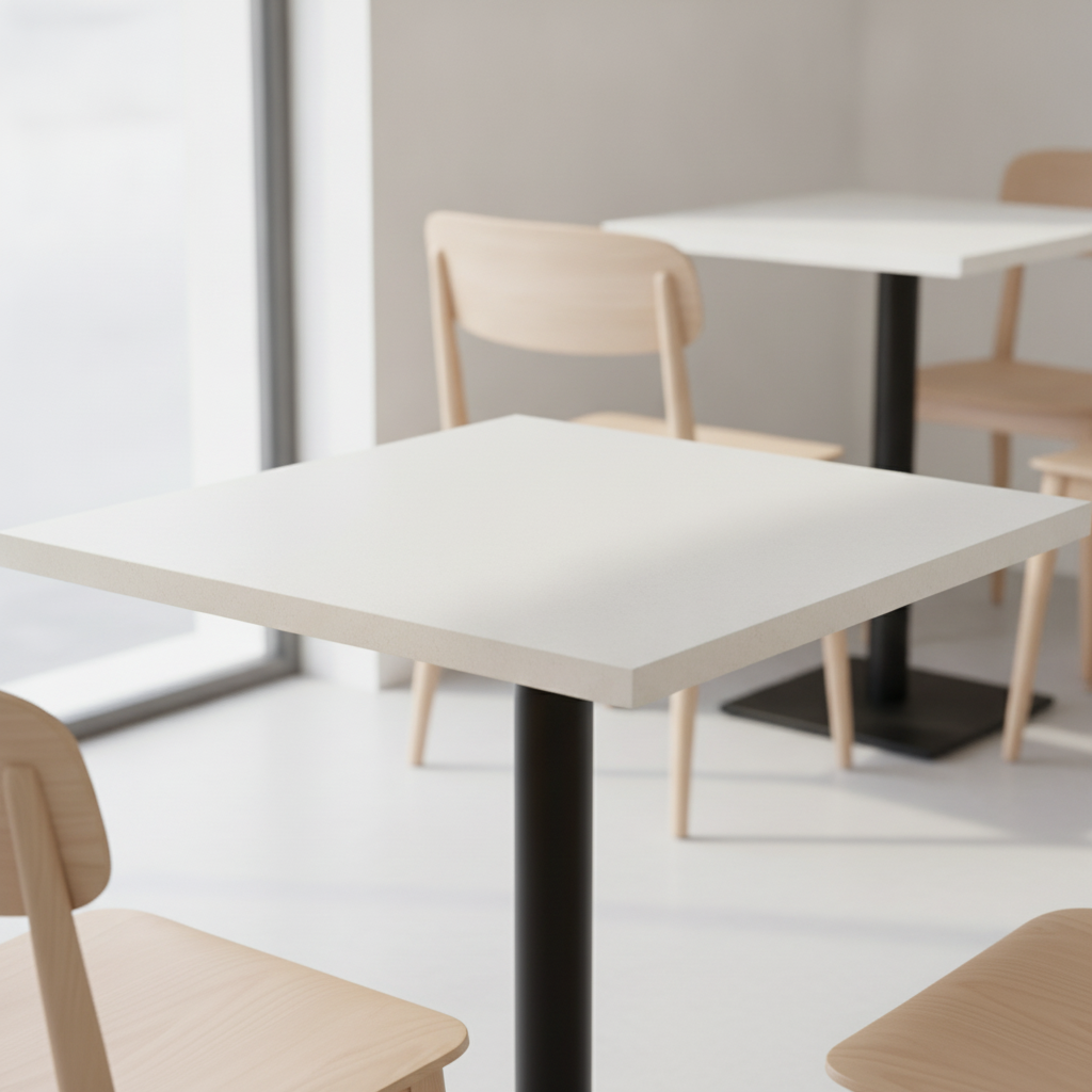 High Density Woodchip Square Table Top 600x600mm for Indoor Use