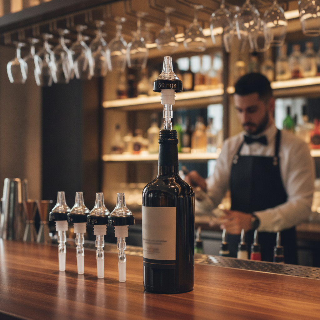 Plastic Measured Spirit Pourer 50ml for Efficient Drink Service