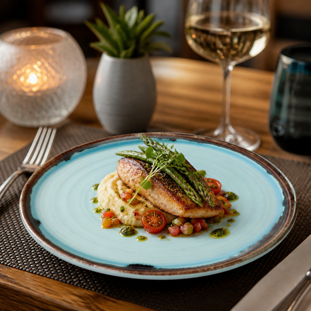 Walled Plates 210mm Turquoise Vitrified Porcelain for Stylish Dining (Pack of 6)