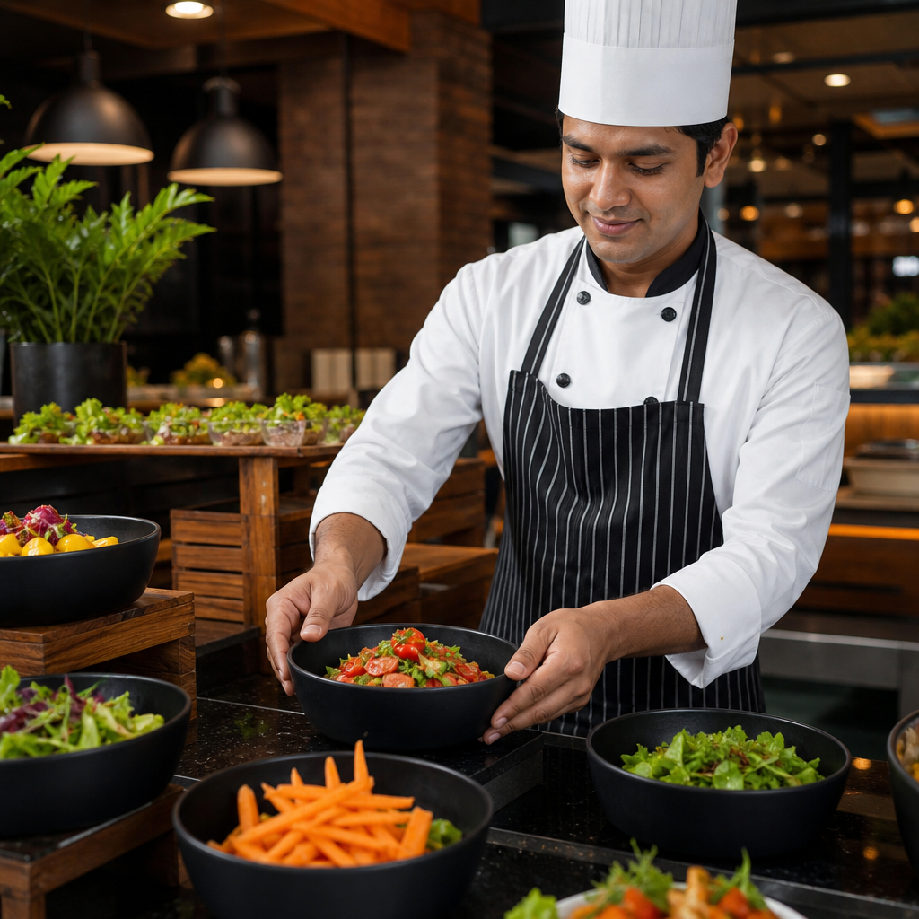 Round Bowls 179mm Black Melamine for Buffet Presentations (Pack of 12)