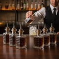 Glass Square Bitters Dash Bottles 100ml for Cocktail Preparation (Pack of 6)