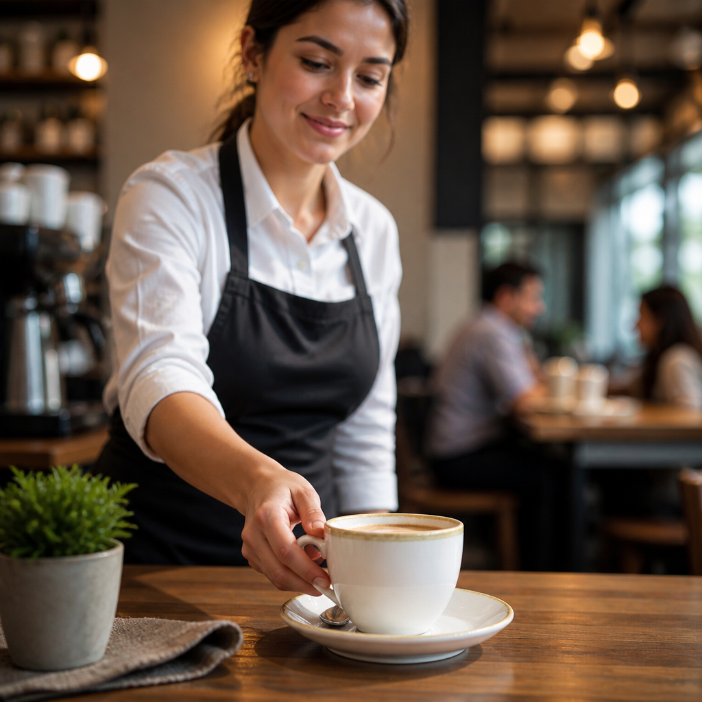 Porcelain Coffee Cups 230ml for Cafés & Restaurants (Pack of 6)
