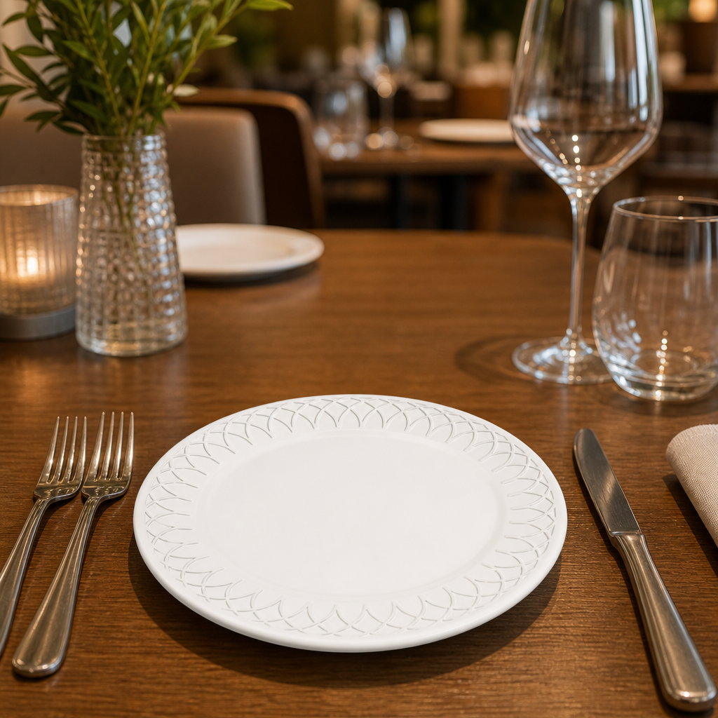 Plates 202mm Porcelain for Professional Catering (Pack of 12)