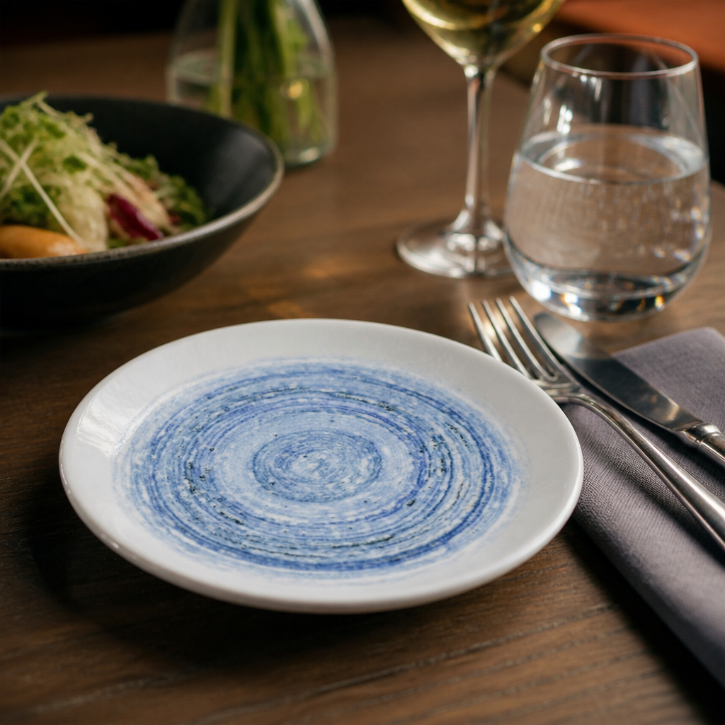 Coupe Plates 165mm Vitrified Ceramic for Restaurants & Cafés (Pack of 12)