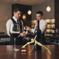 Stainless Steel Gold Plated Waiter's Friend for Wine & Beer