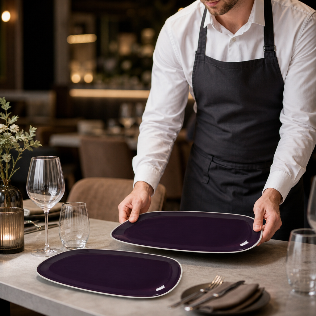 Alumina Trays 290mm Vitrified Ceramic for Hospitality (Pack of 6)