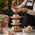 Crushed Velvet Bowls 320ml Copper Bone China for Afternoon Tea (Pack of 6)