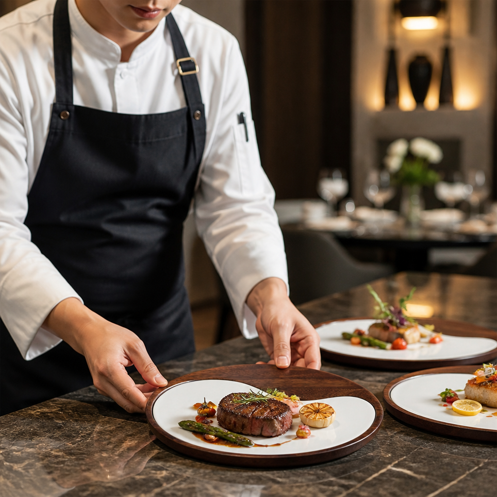 Serving Tiles 270mm Porcelain for Dinner Parties (Pack of 4)