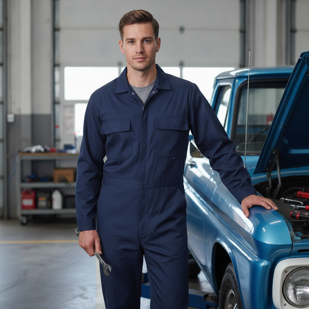 Polycotton Navy Coveralls for Everyday Workwear