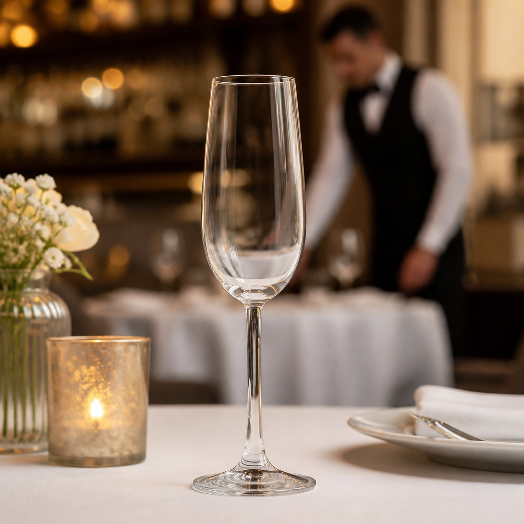 Clear Glass Champagne Flutes 170ml for Celebrations (Pack of 6)
