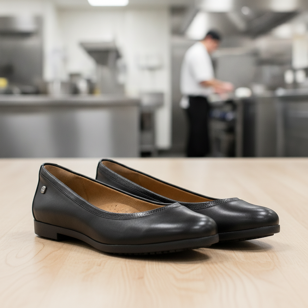 Leather Slip-On Shoes for Front and Back of House Services