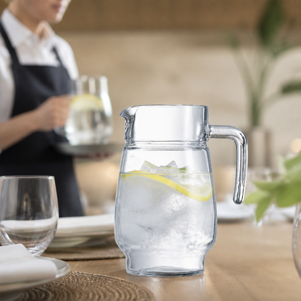 Durable Glass Jug 1.6L for Bars & Cafés (Pack of 6)