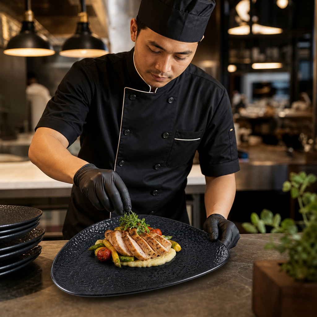 Triangle Plates 229mm Vitrified Ceramic for Hospitality Use (Pack of 12)