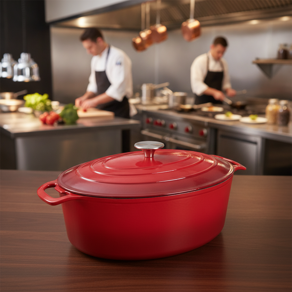Cast Iron Oval Casserole Dish 5L for Events