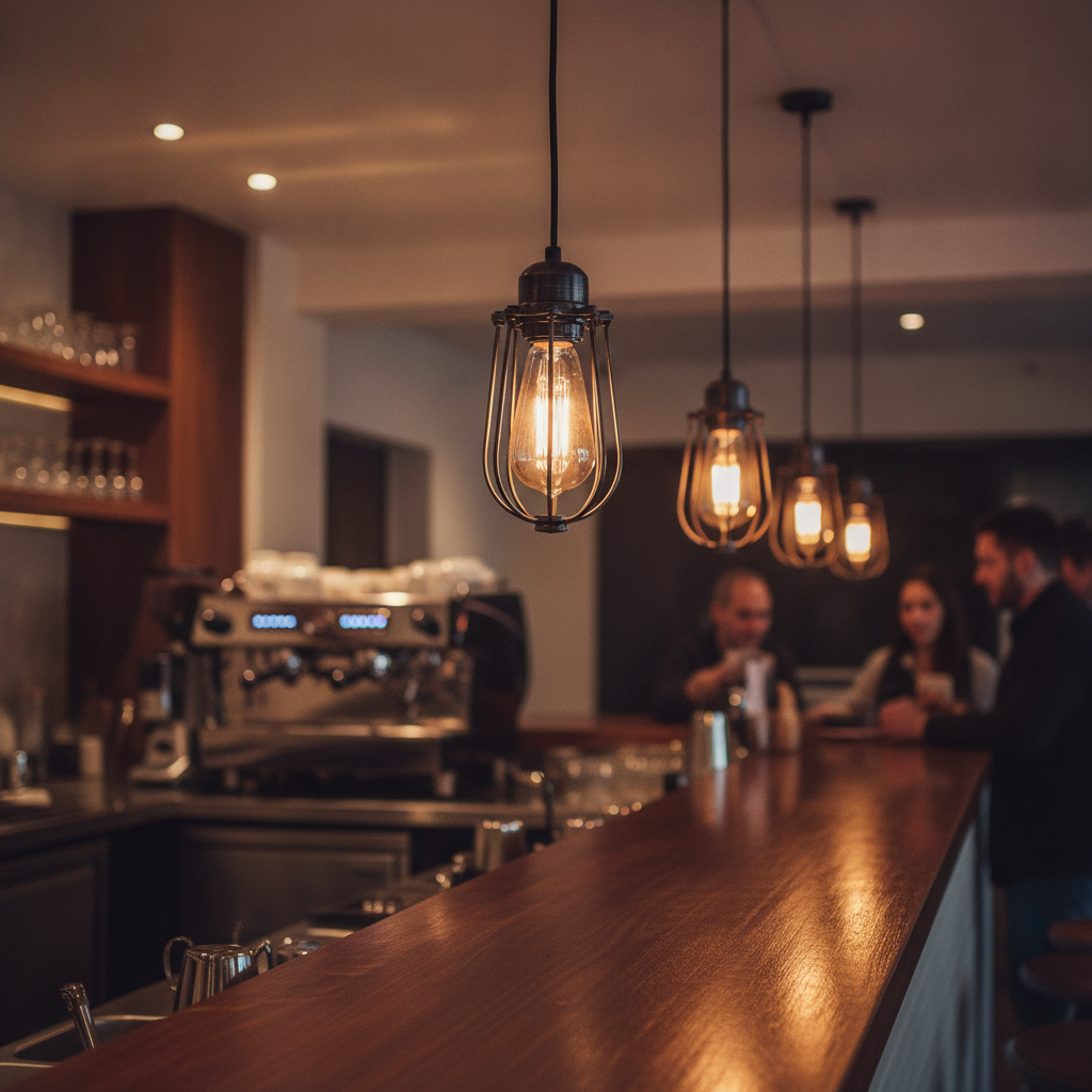 Pewter Wire Cage Pendant Light 100mm for Bars & Cafés