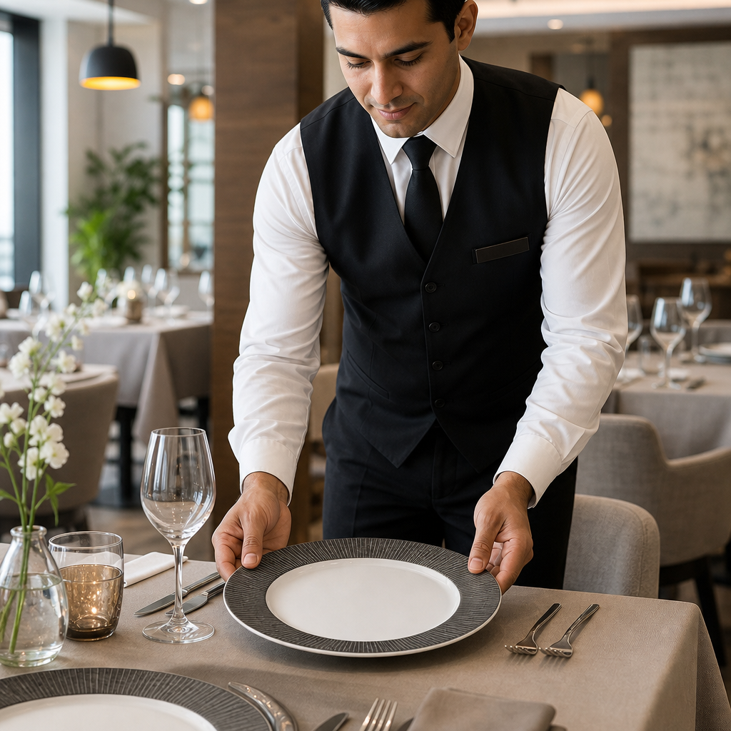 Footed Plates 305mm Vitrified Porcelain for Banqueting (Pack of 12)