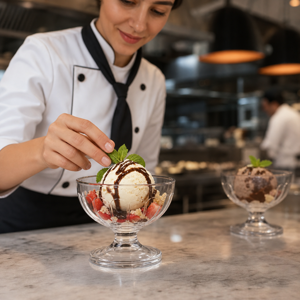 Polycarbonate Sundae Glasses 200ml for Outdoor Catering (Pack of 12)