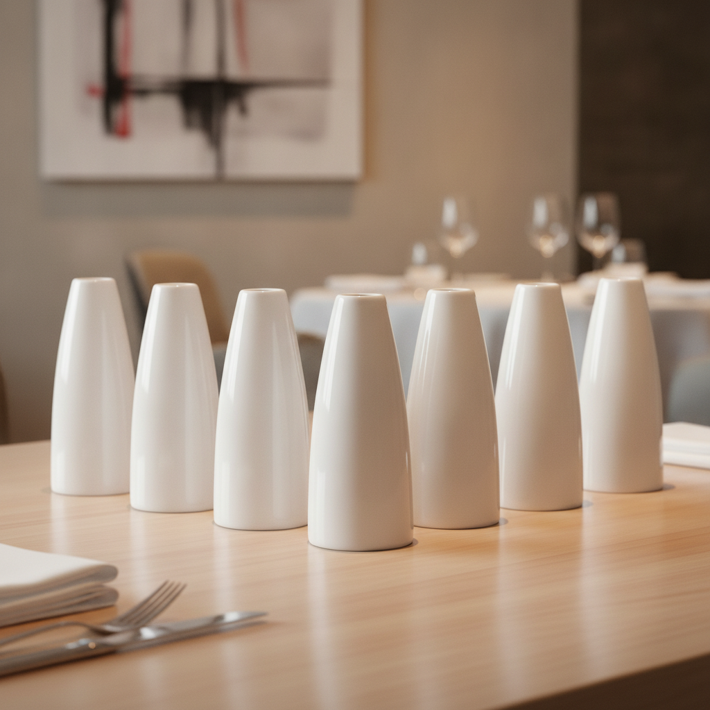 Super Vitrified Ceramic Bud Vase 125mm for Table Settings (Pack of 6)