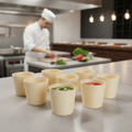Wooden Compostable Sauce Pots 38ml for Food Service (Pack of 100)