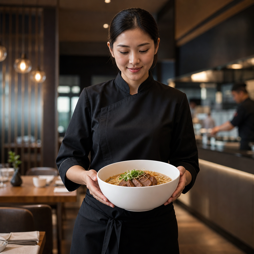 Noodle Bowls 175mm Porcelain for Professional Food Presentation (Pack of 6)