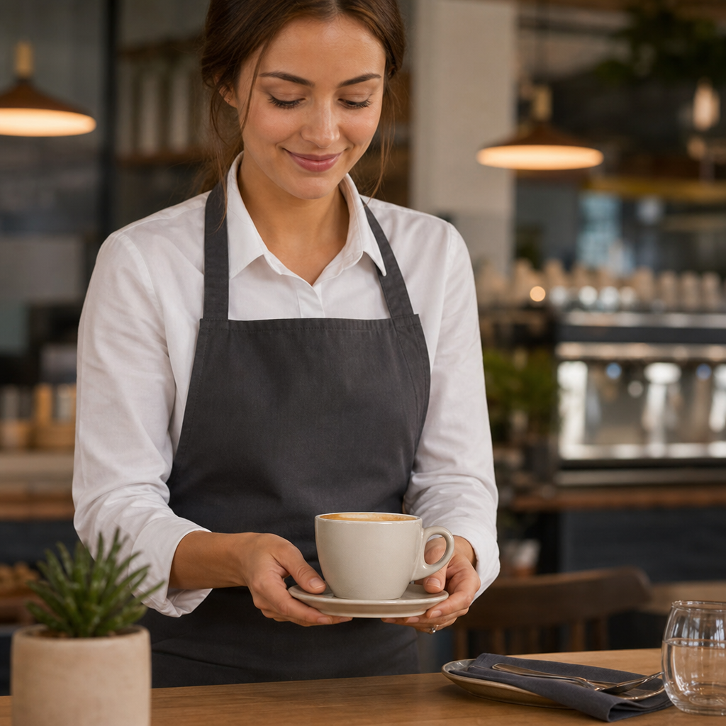 Porcelain Smoke Cappuccino Cups 7oz for Stylish Eateries (Pack of 6)