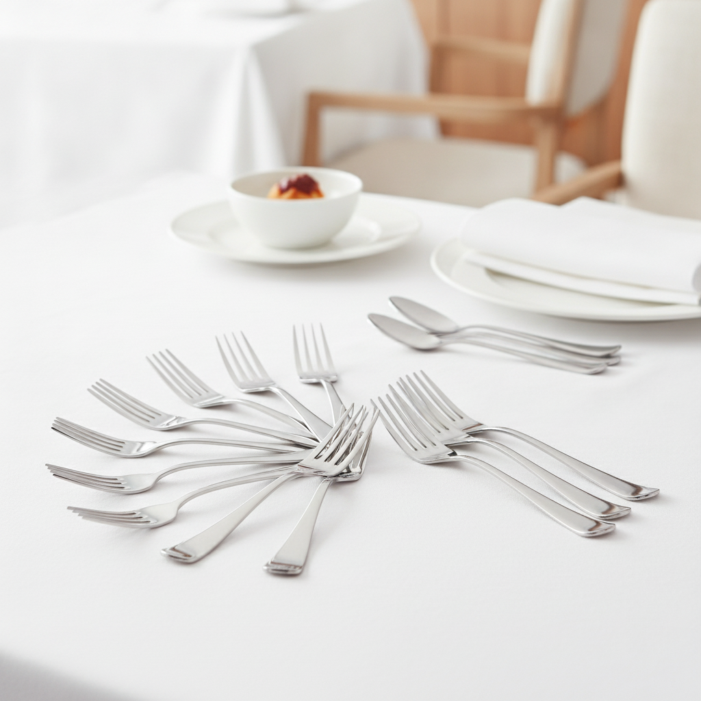 Stainless Steel Dessert Forks for Elegant Dining (Pack of 12)
