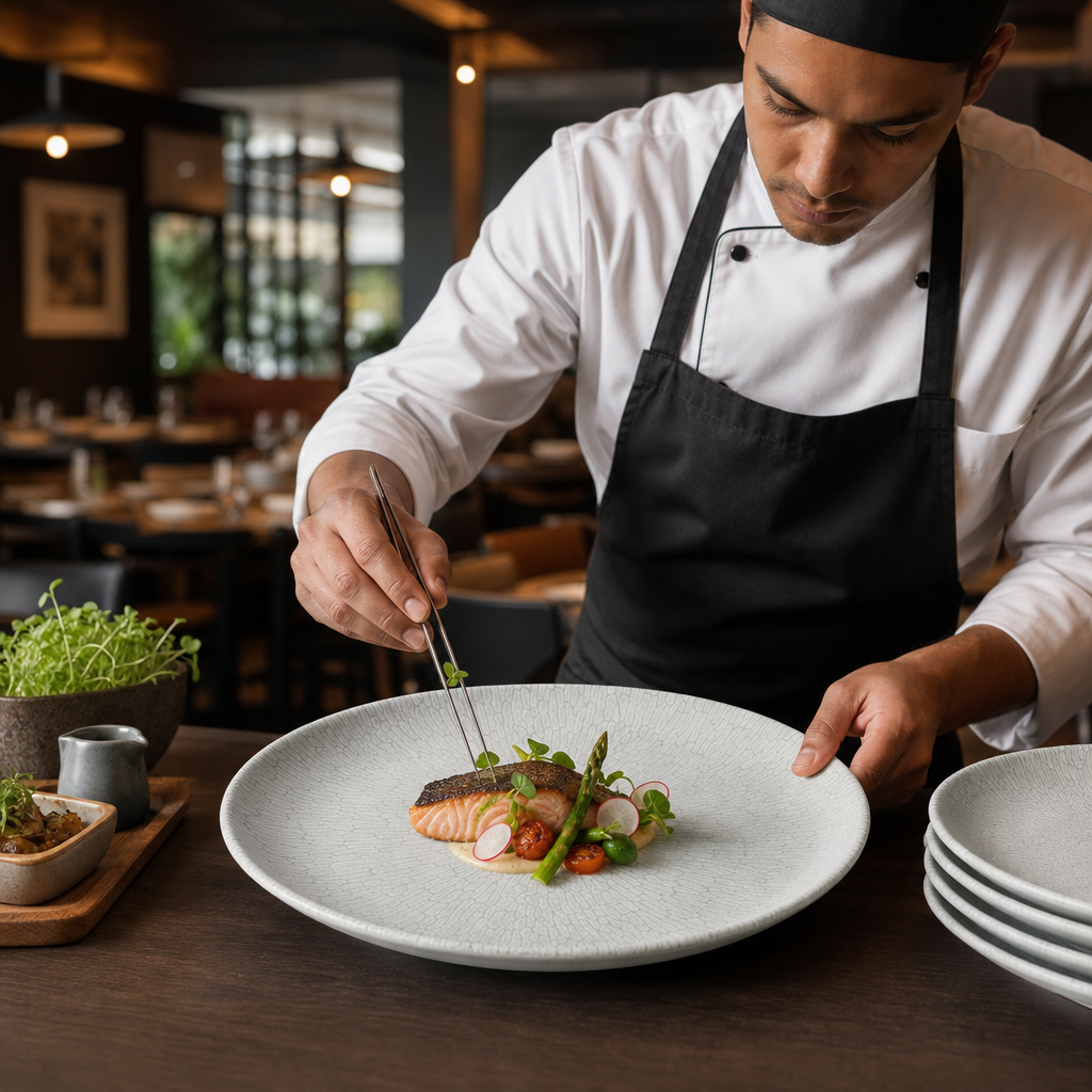 Plates 288mm Vitrified Ceramic for Restaurants (Pack of 12)