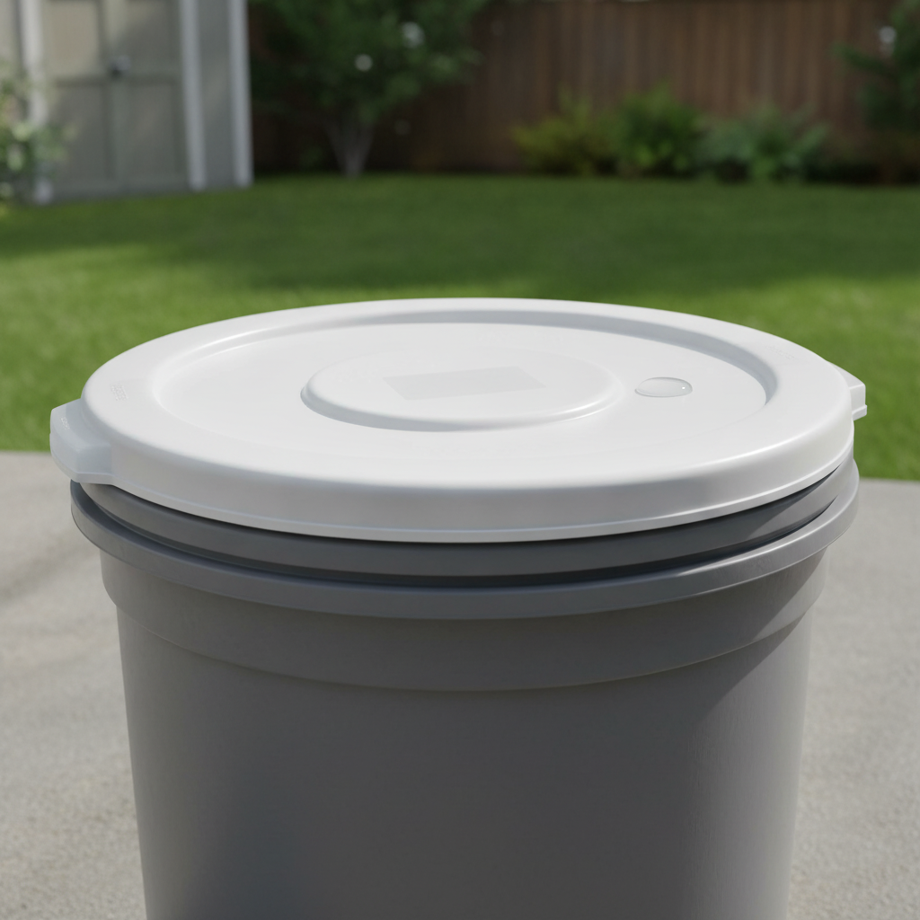Polyethylene Container Lid 75.7L for Outdoor Use