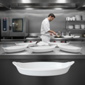 Porcelain Oval Eared Dish 360ml for Catering Kitchens (Pack of 24)