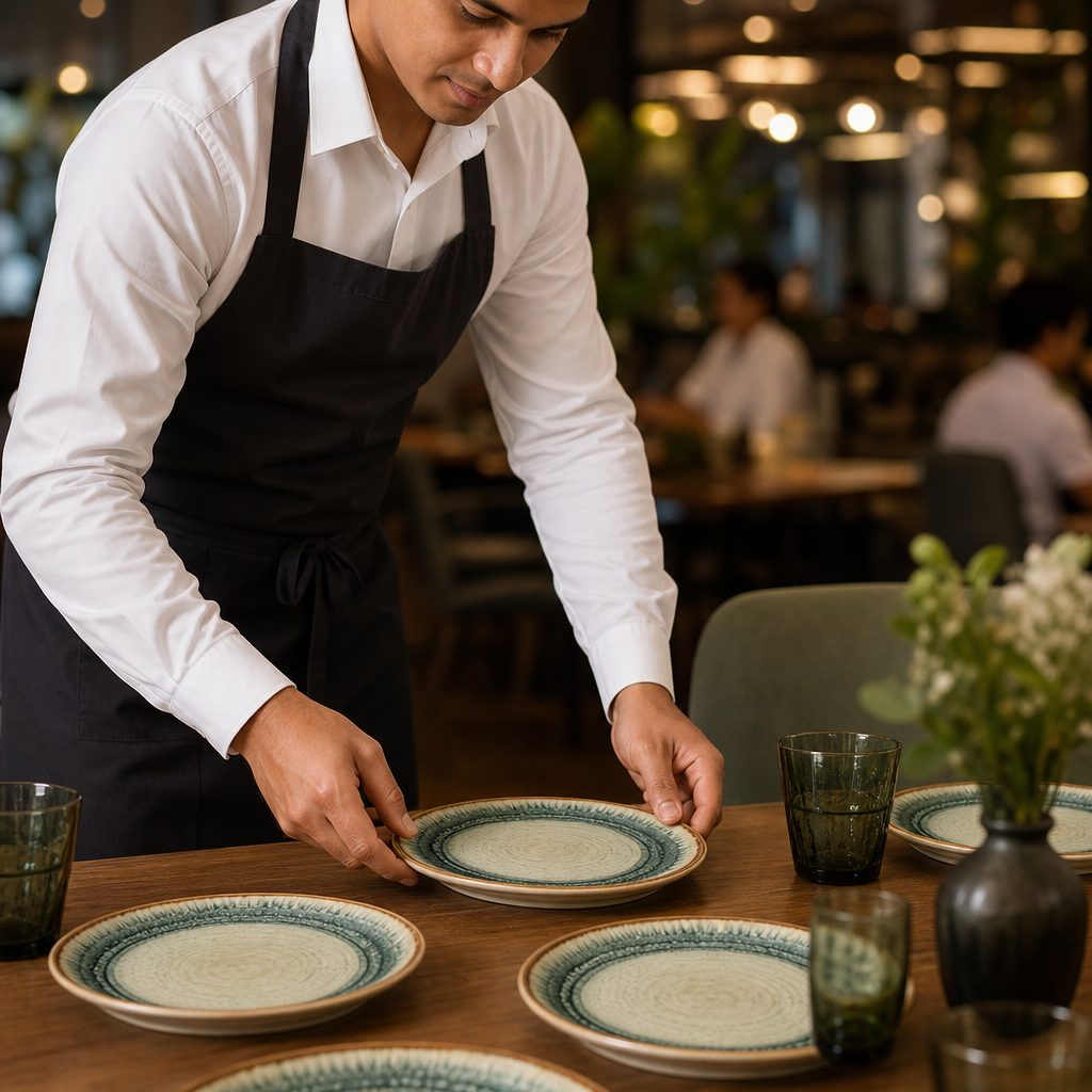 Flare Vitrified Coupe Plates 165mm China for Dining Tables (Pack of 12)