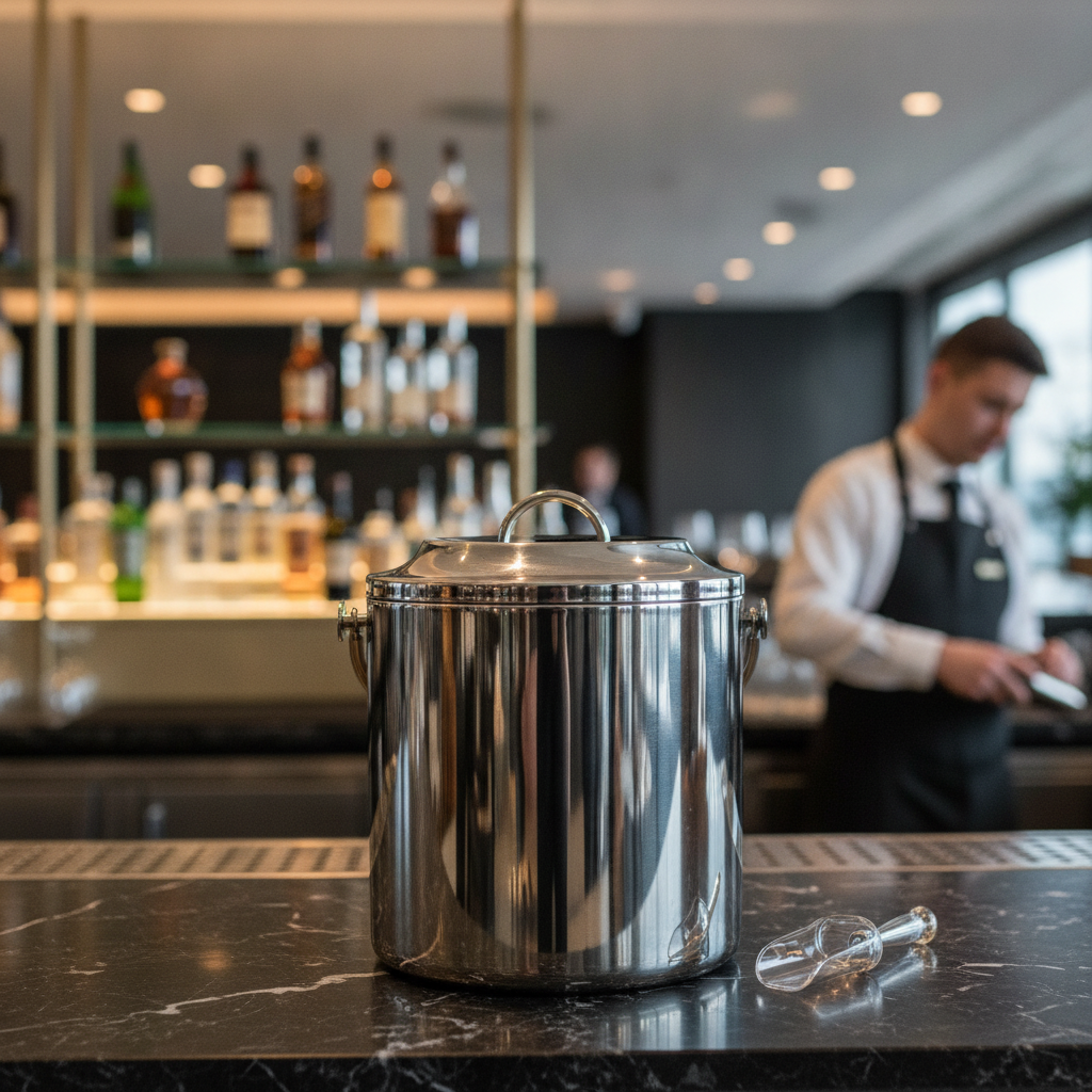 Stainless Steel Ice Bucket 3.3L for Bars & Pubs
